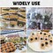 100 PACK Self Adhesive Cookie Bags Cellophane Treat Bags Thank You Candy Bags for Gift Giving with Stickers(White Polka Dot,4x4 INCH)